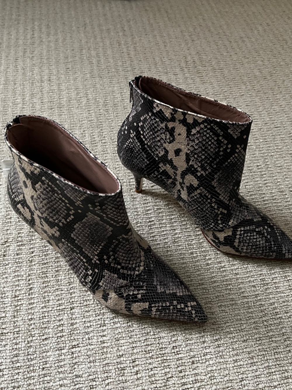 ZARA Special Edition Snakeskin Leather Boots Made in Spain EU 41 / US 10